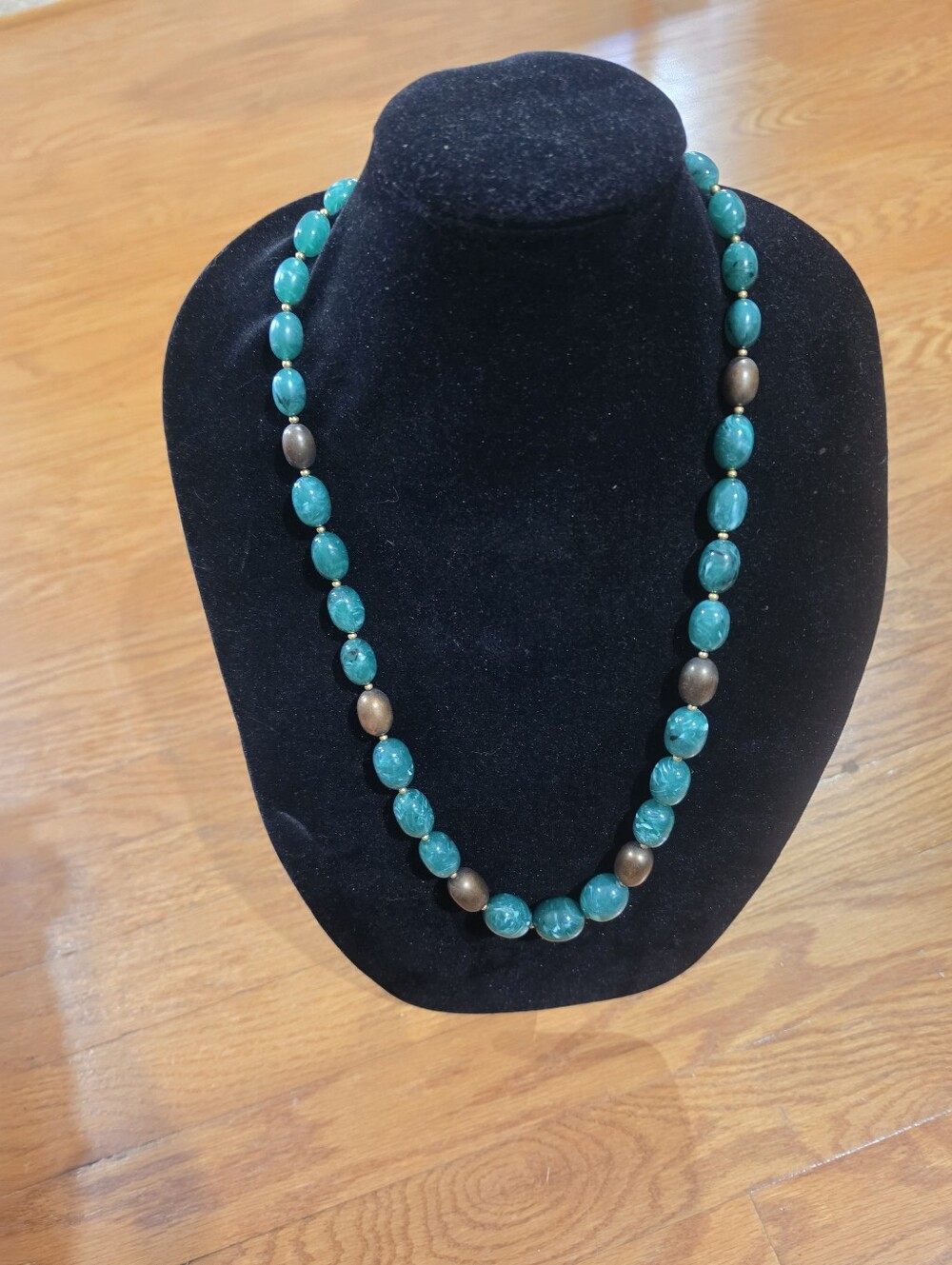 Turquoise Beaded Necklace - Elegant Teal Statement Necklace